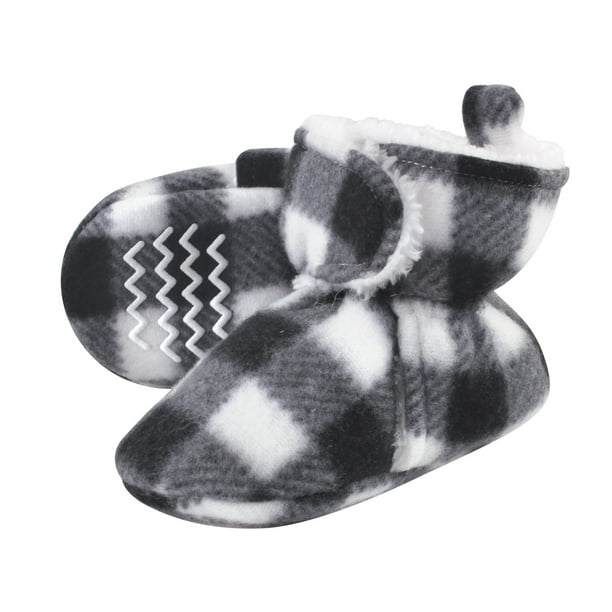 Hudson Baby Unisex Baby Cozy Fleece and Sherpa Booties